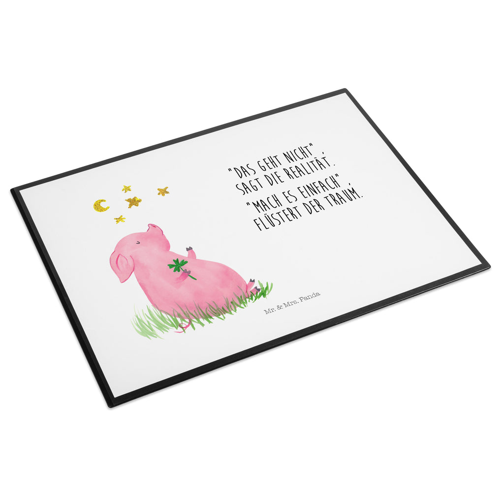 Schreibtischunterlage Glücksschwein Schreibunterlage, Schreibtischauflage, Bürobedarf, Büroartikel, Schreibwaren, Schreibtisch Unterlagen, Schreibtischunterlage Groß, Tiermotive, Gute Laune, lustige Sprüche, Tiere, Glücksschwein. Glück, Schwein, Schweinchen, Sterne, Sernchen, Ziele, Träume, Motivation, Glücksbringer