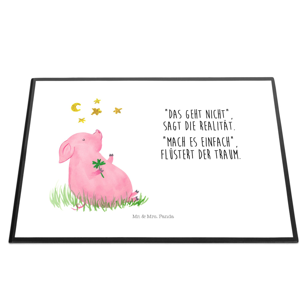 Schreibtischunterlage Glücksschwein Schreibunterlage, Schreibtischauflage, Bürobedarf, Büroartikel, Schreibwaren, Schreibtisch Unterlagen, Schreibtischunterlage Groß, Tiermotive, Gute Laune, lustige Sprüche, Tiere, Glücksschwein. Glück, Schwein, Schweinchen, Sterne, Sernchen, Ziele, Träume, Motivation, Glücksbringer