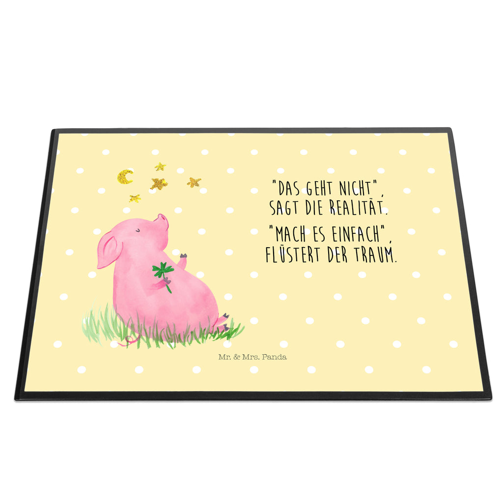 Schreibtischunterlage Glücksschwein Schreibunterlage, Schreibtischauflage, Bürobedarf, Büroartikel, Schreibwaren, Schreibtisch Unterlagen, Schreibtischunterlage Groß, Tiermotive, Gute Laune, lustige Sprüche, Tiere, Glücksschwein. Glück, Schwein, Schweinchen, Sterne, Sernchen, Ziele, Träume, Motivation, Glücksbringer