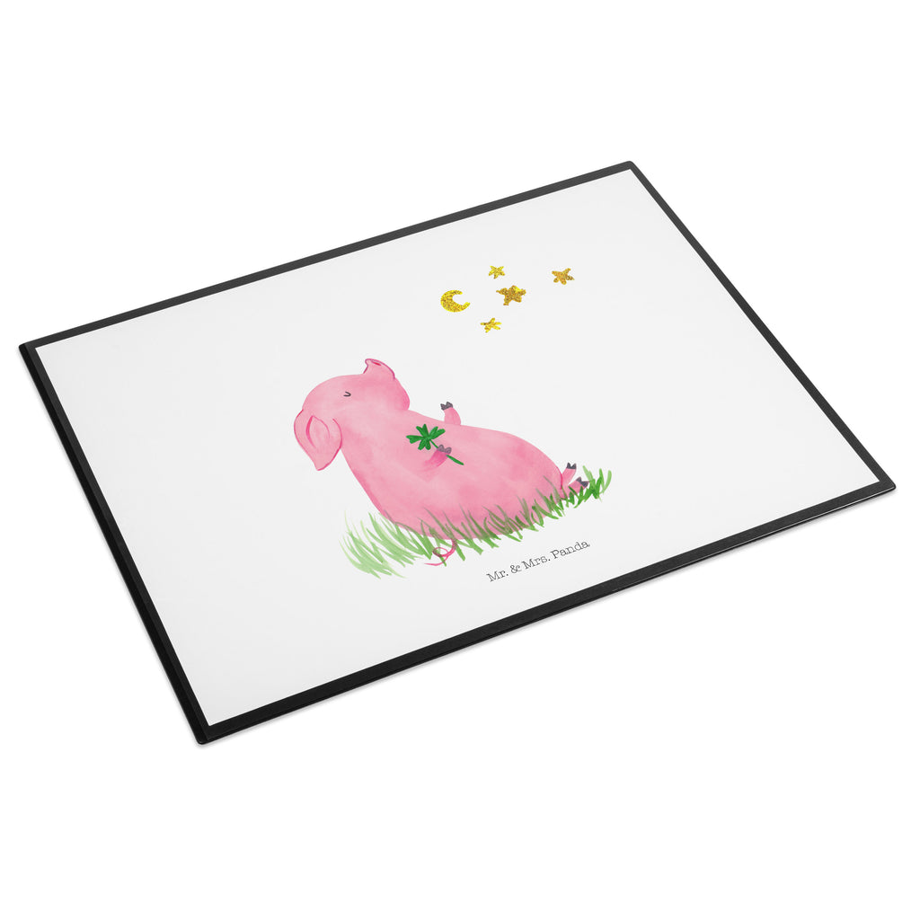 Schreibtischunterlage Glücksschwein Schreibunterlage, Schreibtischauflage, Bürobedarf, Büroartikel, Schreibwaren, Schreibtisch Unterlagen, Schreibtischunterlage Groß, Tiermotive, Gute Laune, lustige Sprüche, Tiere, Glücksschwein. Glück, Schwein, Schweinchen, Sterne, Sernchen, Ziele, Träume, Motivation, Glücksbringer