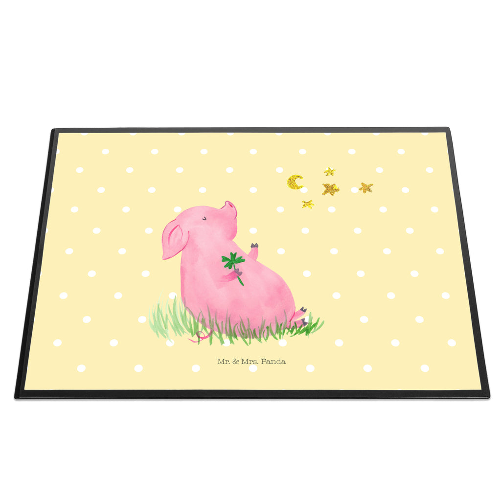 Schreibtischunterlage Glücksschwein Schreibunterlage, Schreibtischauflage, Bürobedarf, Büroartikel, Schreibwaren, Schreibtisch Unterlagen, Schreibtischunterlage Groß, Tiermotive, Gute Laune, lustige Sprüche, Tiere, Glücksschwein. Glück, Schwein, Schweinchen, Sterne, Sernchen, Ziele, Träume, Motivation, Glücksbringer