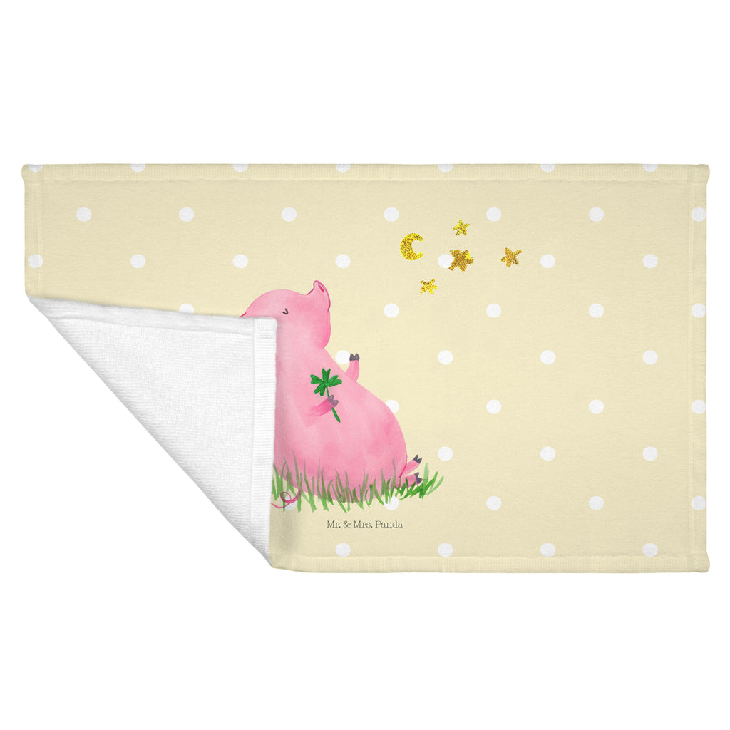Gäste Handtuch Glücksschwein Gästetuch, Reisehandtuch, Sport Handtuch, Frottier, Kinder Handtuch, Tiermotive, Gute Laune, lustige Sprüche, Tiere, Glücksschwein. Glück, Schwein, Schweinchen, Sterne, Sernchen, Ziele, Träume, Motivation, Glücksbringer