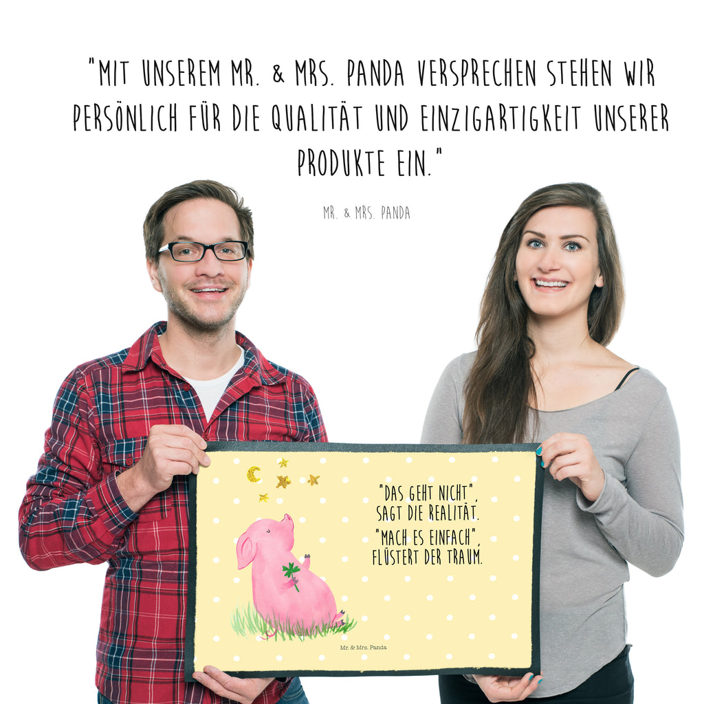 Fußmatte Glücksschwein Türvorleger, Schmutzmatte, Fußabtreter, Matte, Schmutzfänger, Fußabstreifer, Schmutzfangmatte, Türmatte, Motivfußmatte, Haustürmatte, Vorleger, Tiermotive, Gute Laune, lustige Sprüche, Tiere, Glücksschwein. Glück, Schwein, Schweinchen, Sterne, Sernchen, Ziele, Träume, Motivation, Glücksbringer