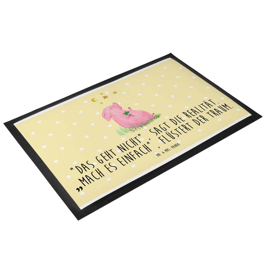 Fußmatte Glücksschwein Türvorleger, Schmutzmatte, Fußabtreter, Matte, Schmutzfänger, Fußabstreifer, Schmutzfangmatte, Türmatte, Motivfußmatte, Haustürmatte, Vorleger, Tiermotive, Gute Laune, lustige Sprüche, Tiere, Glücksschwein. Glück, Schwein, Schweinchen, Sterne, Sernchen, Ziele, Träume, Motivation, Glücksbringer