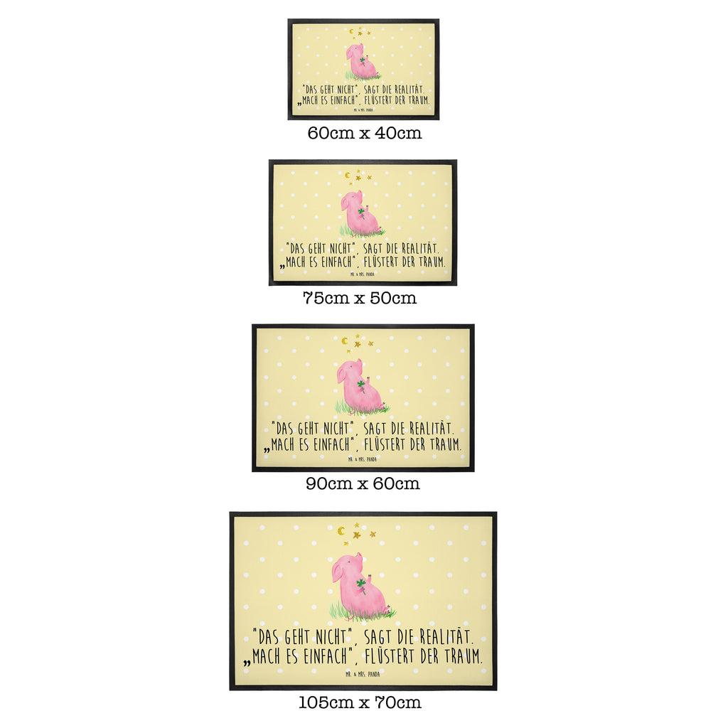 Fußmatte Glücksschwein Türvorleger, Schmutzmatte, Fußabtreter, Matte, Schmutzfänger, Fußabstreifer, Schmutzfangmatte, Türmatte, Motivfußmatte, Haustürmatte, Vorleger, Tiermotive, Gute Laune, lustige Sprüche, Tiere, Glücksschwein. Glück, Schwein, Schweinchen, Sterne, Sernchen, Ziele, Träume, Motivation, Glücksbringer