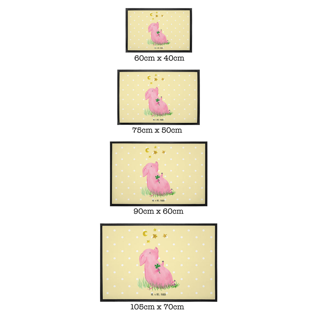 Fußmatte Glücksschwein Türvorleger, Schmutzmatte, Fußabtreter, Matte, Schmutzfänger, Fußabstreifer, Schmutzfangmatte, Türmatte, Motivfußmatte, Haustürmatte, Vorleger, Tiermotive, Gute Laune, lustige Sprüche, Tiere, Glücksschwein. Glück, Schwein, Schweinchen, Sterne, Sernchen, Ziele, Träume, Motivation, Glücksbringer