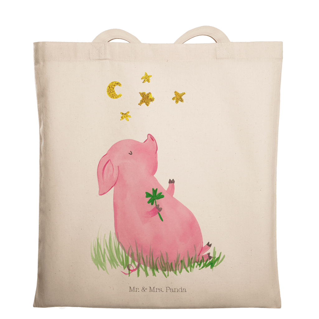 Tragetasche Glücksschwein Beuteltasche, Beutel, Einkaufstasche, Jutebeutel, Stoffbeutel, Tiermotive, Gute Laune, lustige Sprüche, Tiere, Glücksschwein. Glück, Schwein, Schweinchen, Sterne, Sernchen, Ziele, Träume, Motivation, Glücksbringer