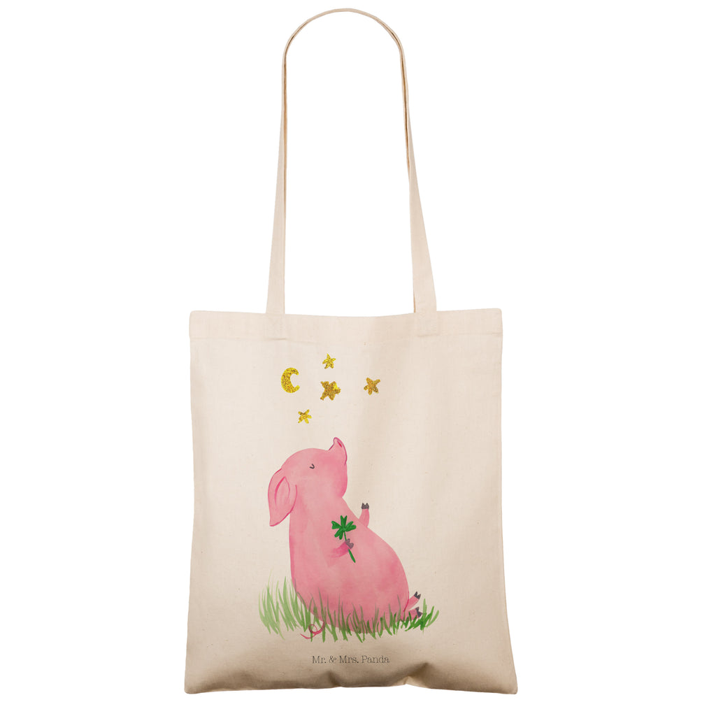Tragetasche Glücksschwein Beuteltasche, Beutel, Einkaufstasche, Jutebeutel, Stoffbeutel, Tiermotive, Gute Laune, lustige Sprüche, Tiere, Glücksschwein. Glück, Schwein, Schweinchen, Sterne, Sernchen, Ziele, Träume, Motivation, Glücksbringer