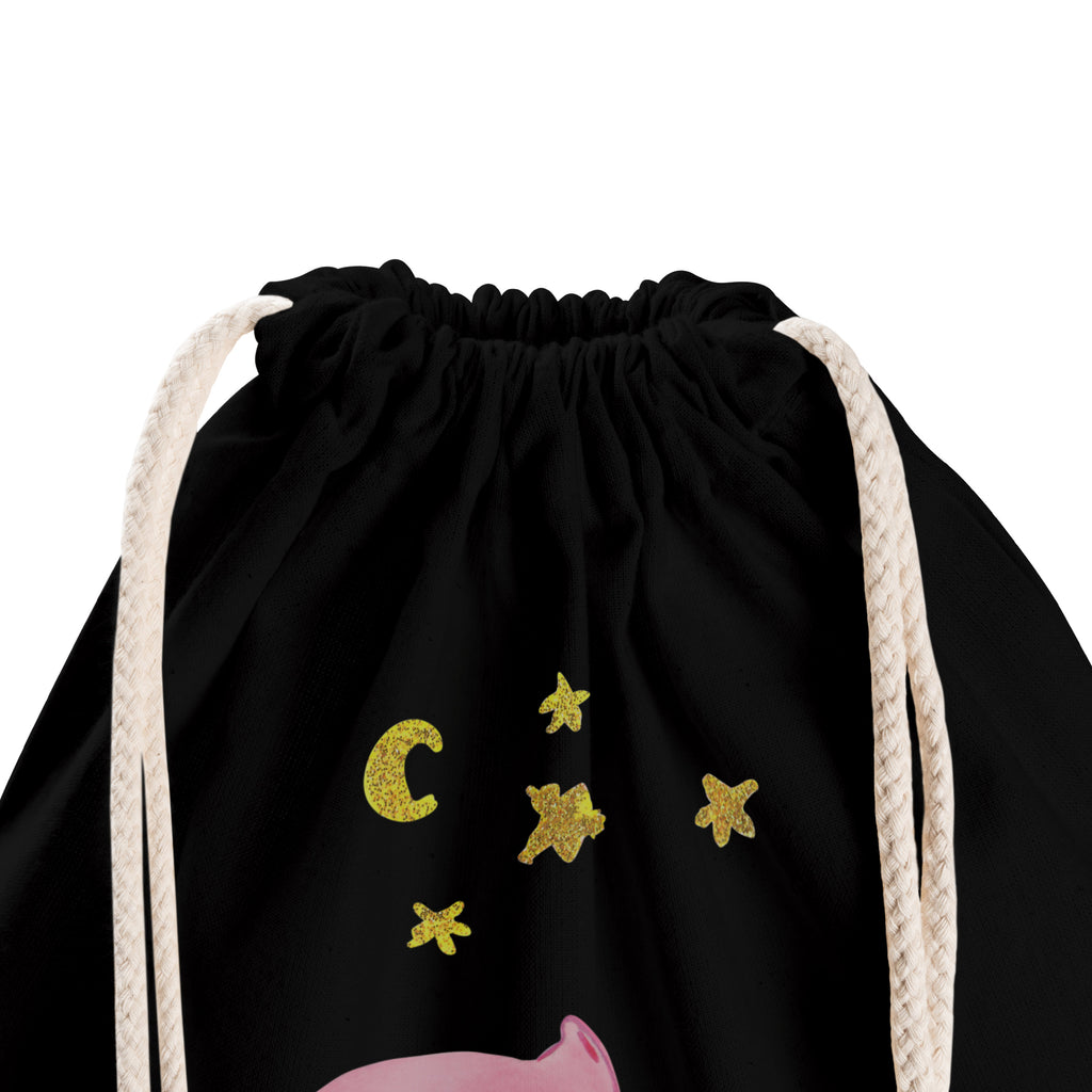 Sportbeutel Glücksschwein Turnbeutel, Beutel, Sporttasche, Tasche, Stoffbeutel, Tiermotive, Gute Laune, lustige Sprüche, Tiere, Glücksschwein. Glück, Schwein, Schweinchen, Sterne, Sernchen, Ziele, Träume, Motivation, Glücksbringer