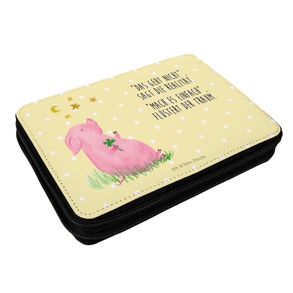 Federmappe Glücksschwein Federmappe, Stiftetasche, Stifte Etui, Schule, Einschulung, Geschenk, Kind, Schüler, Schülerin, Stifterolle, Federmäppchen, Motiv, Grundschule, Federmäppchen bedruckt, Büro Stifte Etui, Bestückte Federmappe, Kinder Federmappe, Federmappe Einschulung, Tiermotive, Gute Laune, lustige Sprüche, Tiere, Glücksschwein. Glück, Schwein, Schweinchen, Sterne, Sernchen, Ziele, Träume, Motivation, Glücksbringer