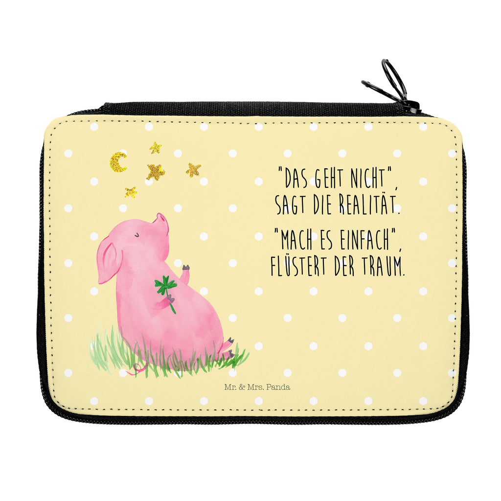 Federmappe Glücksschwein Federmappe, Stiftetasche, Stifte Etui, Schule, Einschulung, Geschenk, Kind, Schüler, Schülerin, Stifterolle, Federmäppchen, Motiv, Grundschule, Federmäppchen bedruckt, Büro Stifte Etui, Bestückte Federmappe, Kinder Federmappe, Federmappe Einschulung, Tiermotive, Gute Laune, lustige Sprüche, Tiere, Glücksschwein. Glück, Schwein, Schweinchen, Sterne, Sernchen, Ziele, Träume, Motivation, Glücksbringer