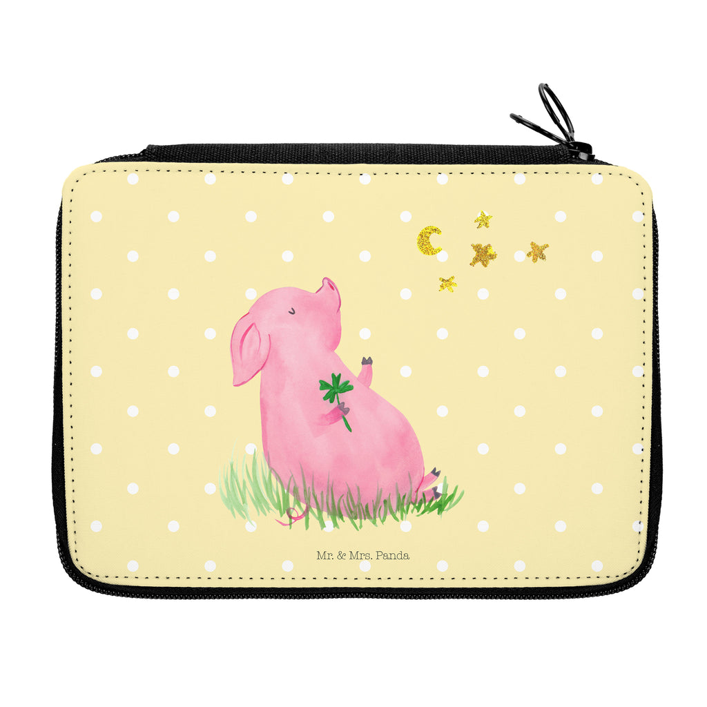 Federmappe Glücksschwein Federmappe, Stiftetasche, Stifte Etui, Schule, Einschulung, Geschenk, Kind, Schüler, Schülerin, Stifterolle, Federmäppchen, Motiv, Grundschule, Federmäppchen bedruckt, Büro Stifte Etui, Bestückte Federmappe, Kinder Federmappe, Federmappe Einschulung, Tiermotive, Gute Laune, lustige Sprüche, Tiere, Glücksschwein. Glück, Schwein, Schweinchen, Sterne, Sernchen, Ziele, Träume, Motivation, Glücksbringer