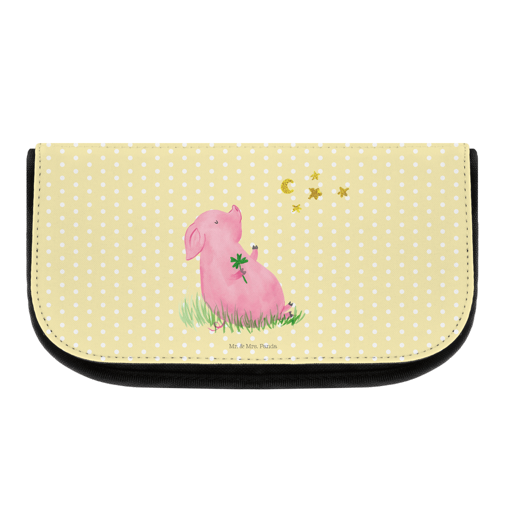 Kosmetiktasche Glücksschwein Kosmetikbeutel, Kulturtasche, Kulturbeutel, Schminktasche, Make-Up Tasche, Tiermotive, Gute Laune, lustige Sprüche, Tiere, Glücksschwein. Glück, Schwein, Schweinchen, Sterne, Sernchen, Ziele, Träume, Motivation, Glücksbringer