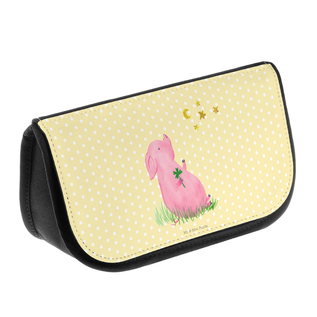 Kosmetiktasche Glücksschwein Kosmetikbeutel, Kulturtasche, Kulturbeutel, Schminktasche, Make-Up Tasche, Tiermotive, Gute Laune, lustige Sprüche, Tiere, Glücksschwein. Glück, Schwein, Schweinchen, Sterne, Sernchen, Ziele, Träume, Motivation, Glücksbringer