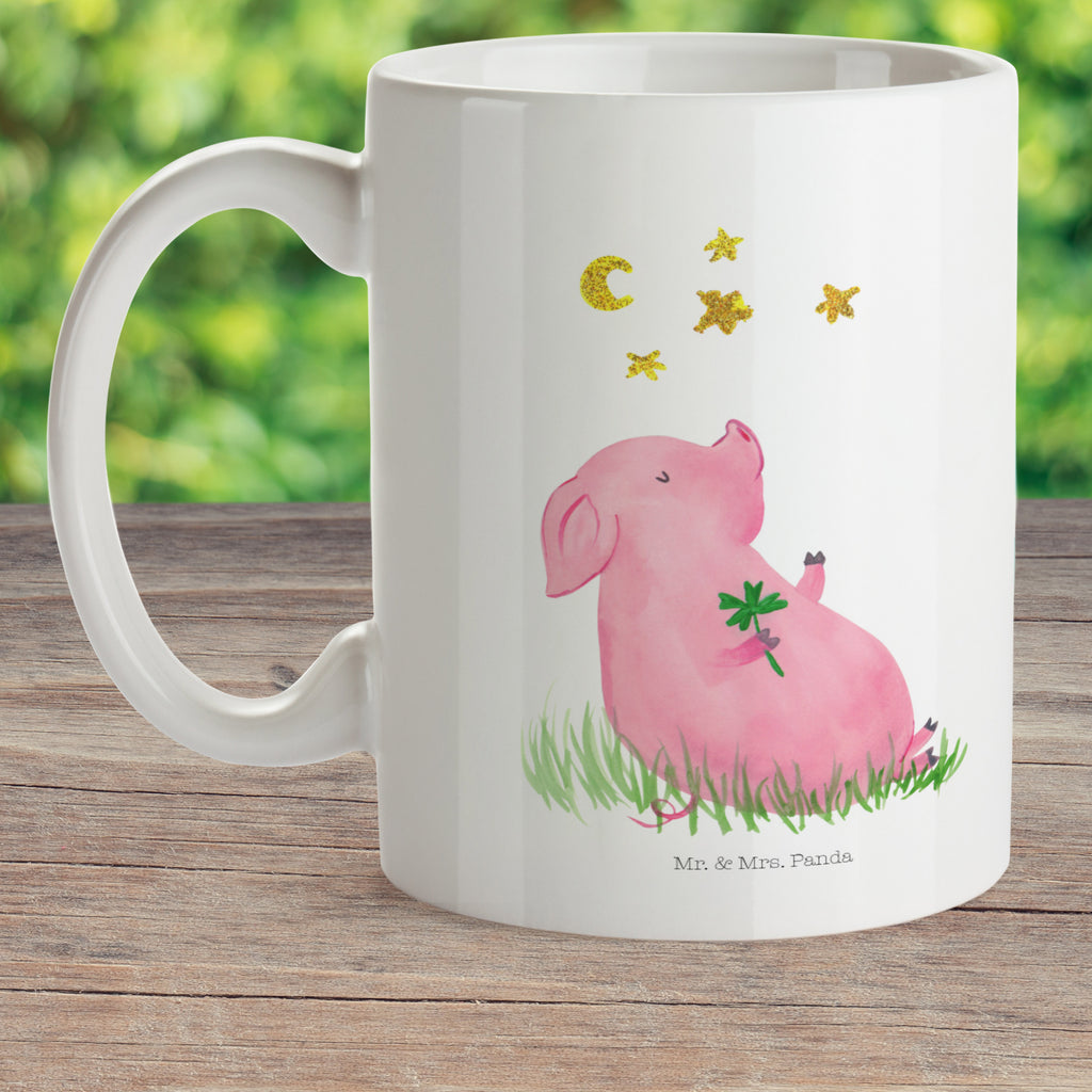 Kindertasse Glücksschwein Kunststoff Tasse, Kindergarten, Tasse, Trinkbecher, Camping Becher, Kaffeetasse, Kunststoffbecher, Kindergartenbecher, Outdoorgeschirr, Kunststoffgeschirr, Reisebecher, Reisetasse, Kinderbecher, Tiermotive, Gute Laune, lustige Sprüche, Tiere, Glücksschwein. Glück, Schwein, Schweinchen, Sterne, Sernchen, Ziele, Träume, Motivation, Glücksbringer