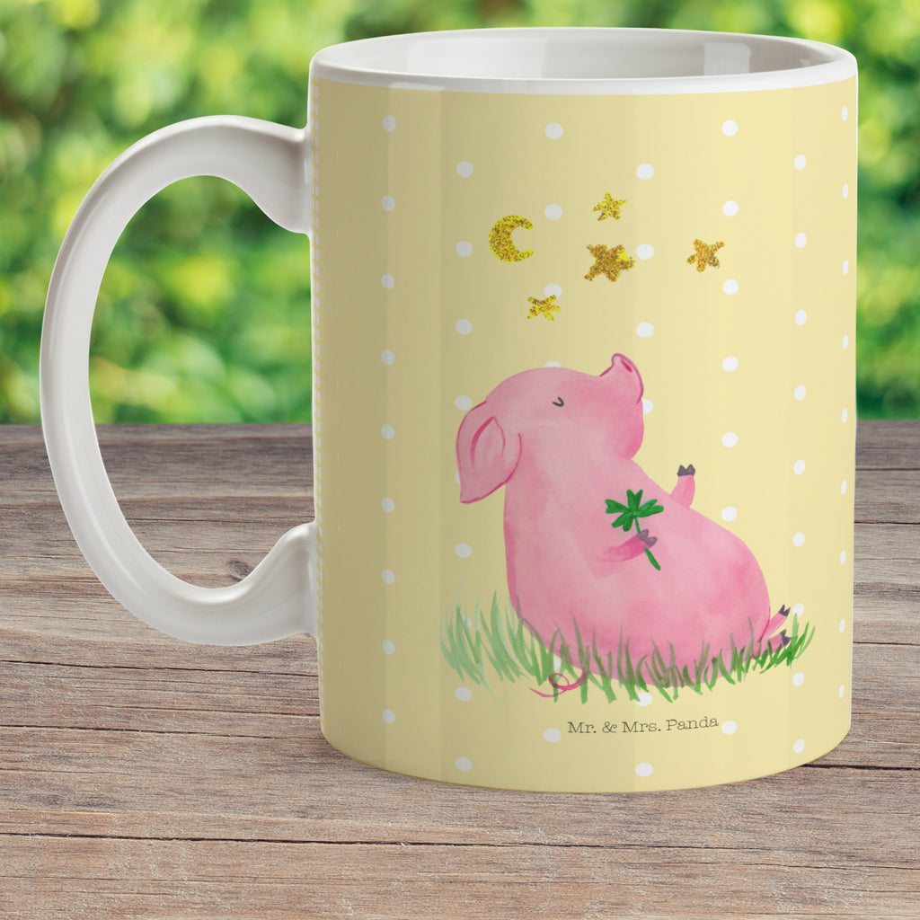 Kindertasse Glücksschwein Kunststoff Tasse, Kindergarten, Tasse, Trinkbecher, Camping Becher, Kaffeetasse, Kunststoffbecher, Kindergartenbecher, Outdoorgeschirr, Kunststoffgeschirr, Reisebecher, Reisetasse, Kinderbecher, Tiermotive, Gute Laune, lustige Sprüche, Tiere, Glücksschwein. Glück, Schwein, Schweinchen, Sterne, Sernchen, Ziele, Träume, Motivation, Glücksbringer