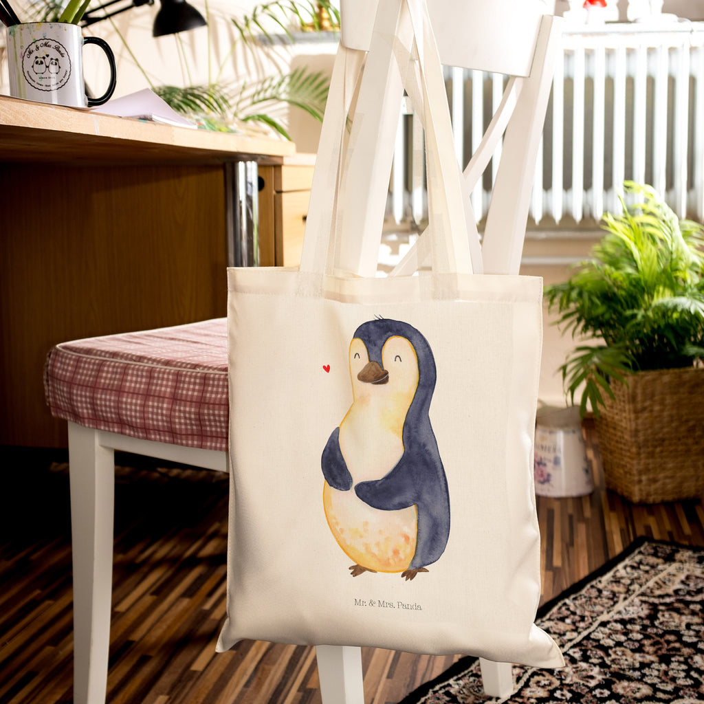 Tragetasche Pinguin Diät Beuteltasche, Beutel, Einkaufstasche, Jutebeutel, Stoffbeutel, Pinguin, Pinguine, Diät, Abnehmen, Abspecken, Gewicht, Motivation, Selbstliebe, Körperliebe, Selbstrespekt