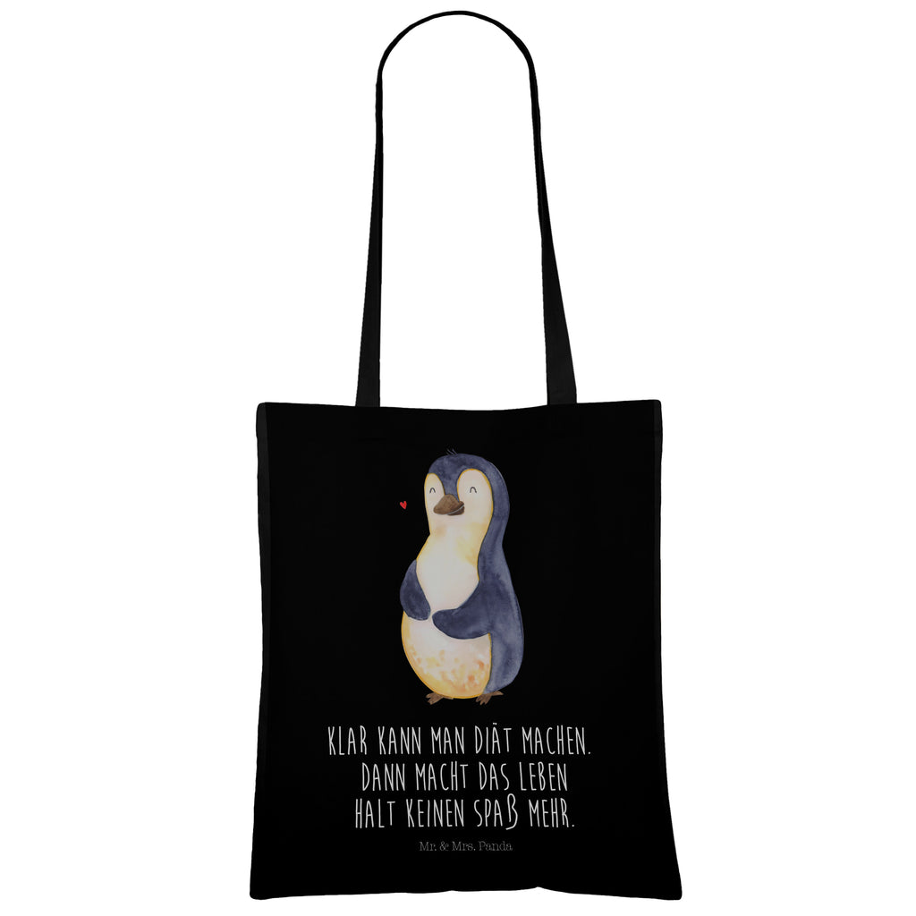 Tragetasche Pinguin Diät Beuteltasche, Beutel, Einkaufstasche, Jutebeutel, Stoffbeutel, Pinguin, Pinguine, Diät, Abnehmen, Abspecken, Gewicht, Motivation, Selbstliebe, Körperliebe, Selbstrespekt