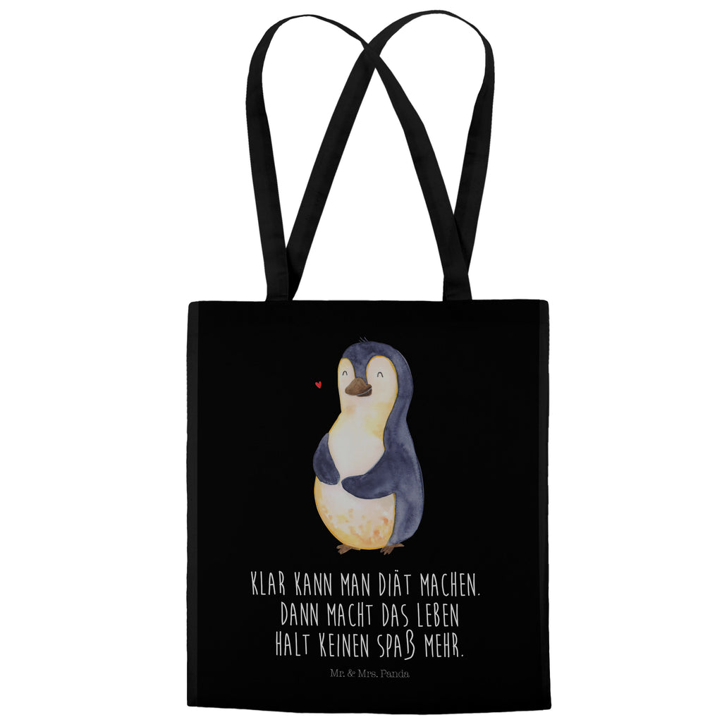 Tragetasche Pinguin Diät Beuteltasche, Beutel, Einkaufstasche, Jutebeutel, Stoffbeutel, Pinguin, Pinguine, Diät, Abnehmen, Abspecken, Gewicht, Motivation, Selbstliebe, Körperliebe, Selbstrespekt