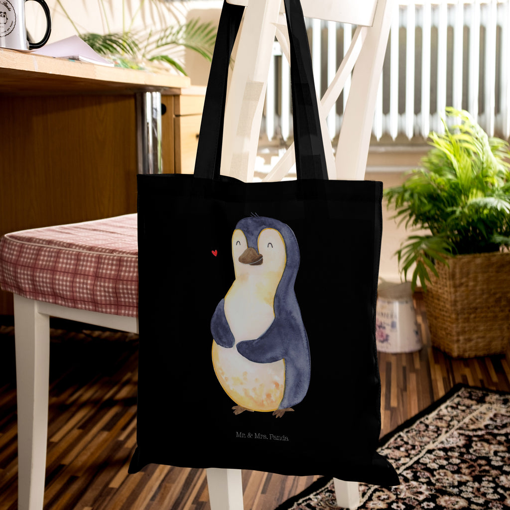 Tragetasche Pinguin Diät Beuteltasche, Beutel, Einkaufstasche, Jutebeutel, Stoffbeutel, Pinguin, Pinguine, Diät, Abnehmen, Abspecken, Gewicht, Motivation, Selbstliebe, Körperliebe, Selbstrespekt