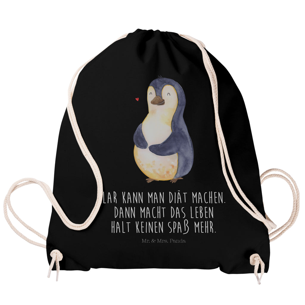 Sportbeutel Pinguin Diät Turnbeutel, Beutel, Sporttasche, Tasche, Stoffbeutel, Pinguin, Pinguine, Diät, Abnehmen, Abspecken, Gewicht, Motivation, Selbstliebe, Körperliebe, Selbstrespekt