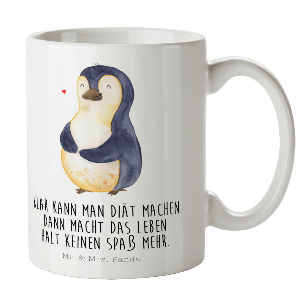Tasse Pinguin Diät Pinguin, Pinguine, Diät, Abnehmen, Abspecken, Gewicht, Motivation, Selbstliebe, Körperliebe, Selbstrespekt Becher, Kaffeetasse, Kaffeebecher, Tee, Frühstück, Büro  Pinguin