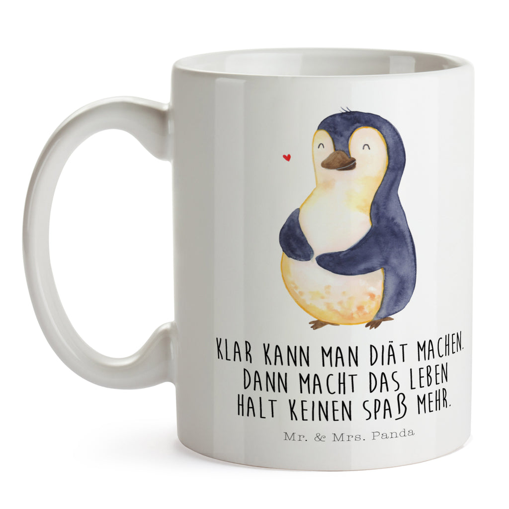 Tasse Pinguin Diät Pinguin, Pinguine, Diät, Abnehmen, Abspecken, Gewicht, Motivation, Selbstliebe, Körperliebe, Selbstrespekt Becher, Kaffeetasse, Kaffeebecher, Tee, Frühstück, Büro  Pinguin
