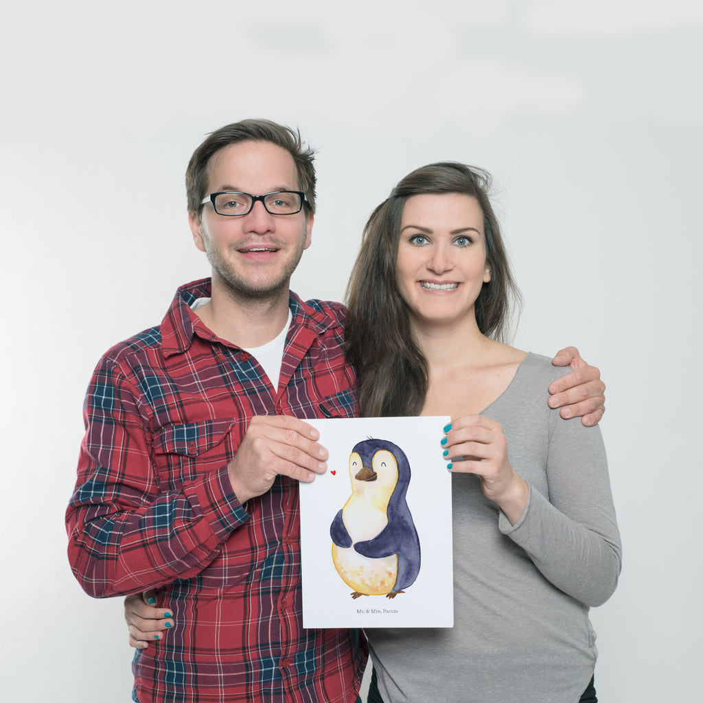 Poster Pinguin Diät Poster, Wandposter, Bild, Wanddeko, Küchenposter, Kinderposter, Wanddeko Bild, Raumdekoration, Wanddekoration, Handgemaltes Poster, Mr. & Mrs. Panda Poster, Designposter, Kunstdruck, Posterdruck, Pinguin, Pinguine, Diät, Abnehmen, Abspecken, Gewicht, Motivation, Selbstliebe, Körperliebe, Selbstrespekt