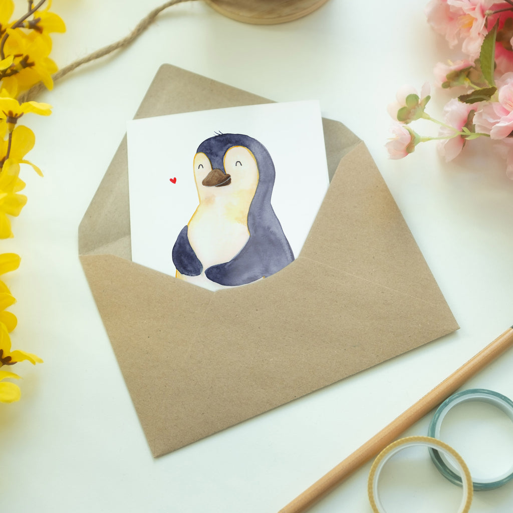 Grußkarte Pinguin Diät Klappkarte, Einladungskarte, Glückwunschkarte, Hochzeitskarte, Geburtstagskarte, Karte, Pinguin, Pinguine, Diät, Abnehmen, Abspecken, Gewicht, Motivation, Selbstliebe, Körperliebe, Selbstrespekt