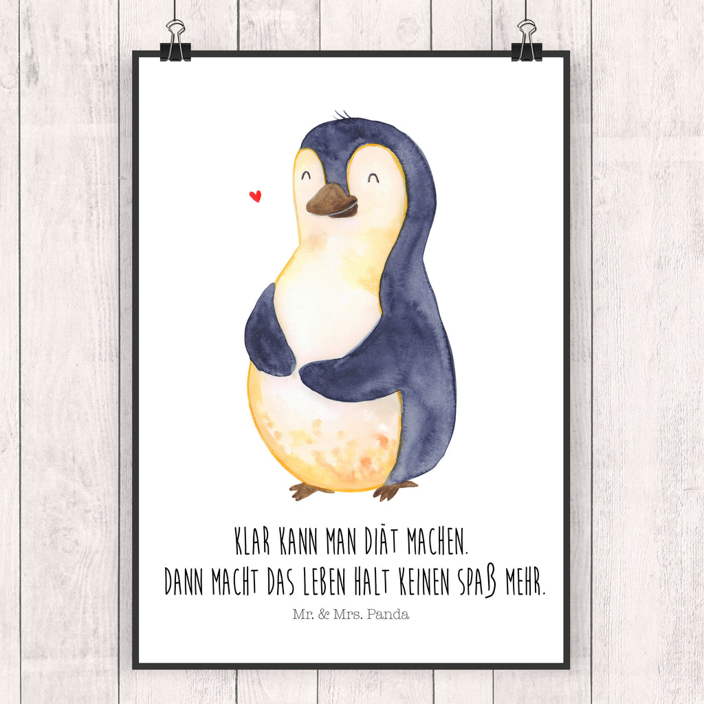 Poster Pinguin Diät Poster, Wandposter, Bild, Wanddeko, Küchenposter, Kinderposter, Wanddeko Bild, Raumdekoration, Wanddekoration, Handgemaltes Poster, Mr. & Mrs. Panda Poster, Designposter, Kunstdruck, Posterdruck, Pinguin, Pinguine, Diät, Abnehmen, Abspecken, Gewicht, Motivation, Selbstliebe, Körperliebe, Selbstrespekt