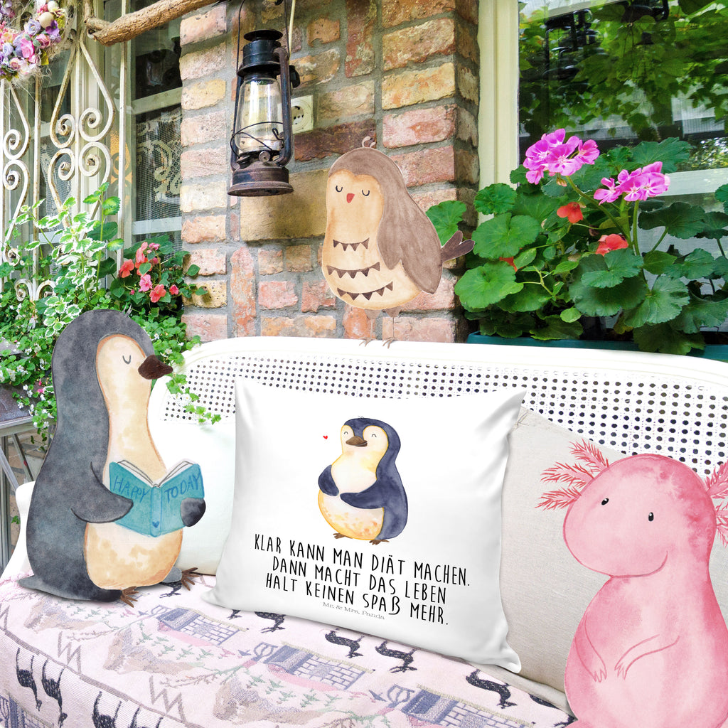 40x40 Kissen Pinguin Diät Kissenhülle, Kopfkissen, Sofakissen, Dekokissen, Motivkissen, Pinguin, Pinguine, Diät, Abnehmen, Abspecken, Gewicht, Motivation, Selbstliebe, Körperliebe, Selbstrespekt