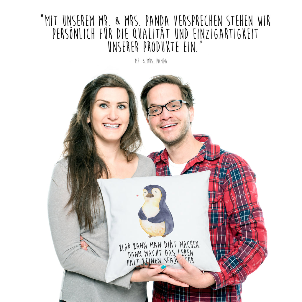 40x40 Kissen Pinguin Diät Kissenhülle, Kopfkissen, Sofakissen, Dekokissen, Motivkissen, Pinguin, Pinguine, Diät, Abnehmen, Abspecken, Gewicht, Motivation, Selbstliebe, Körperliebe, Selbstrespekt