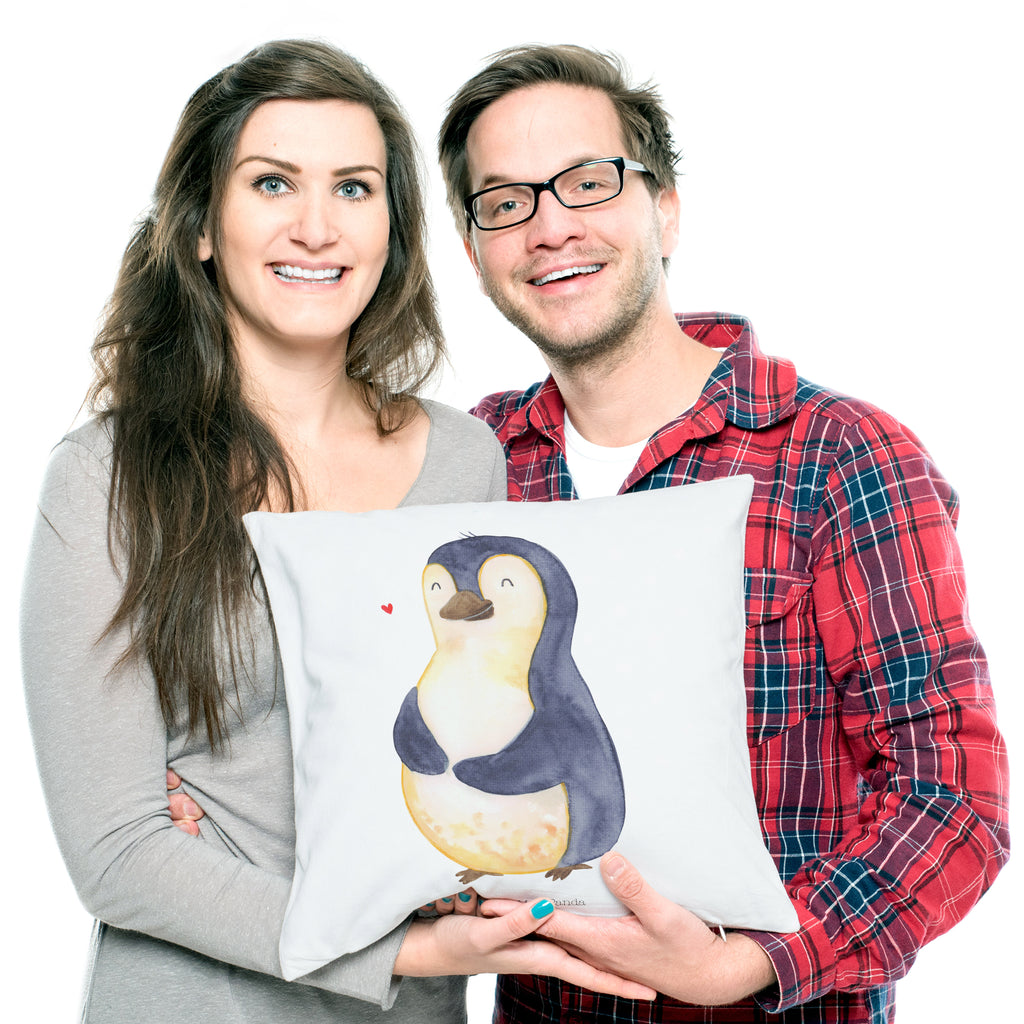 40x40 Kissen Pinguin Diät Kissenhülle, Kopfkissen, Sofakissen, Dekokissen, Motivkissen, Pinguin, Pinguine, Diät, Abnehmen, Abspecken, Gewicht, Motivation, Selbstliebe, Körperliebe, Selbstrespekt