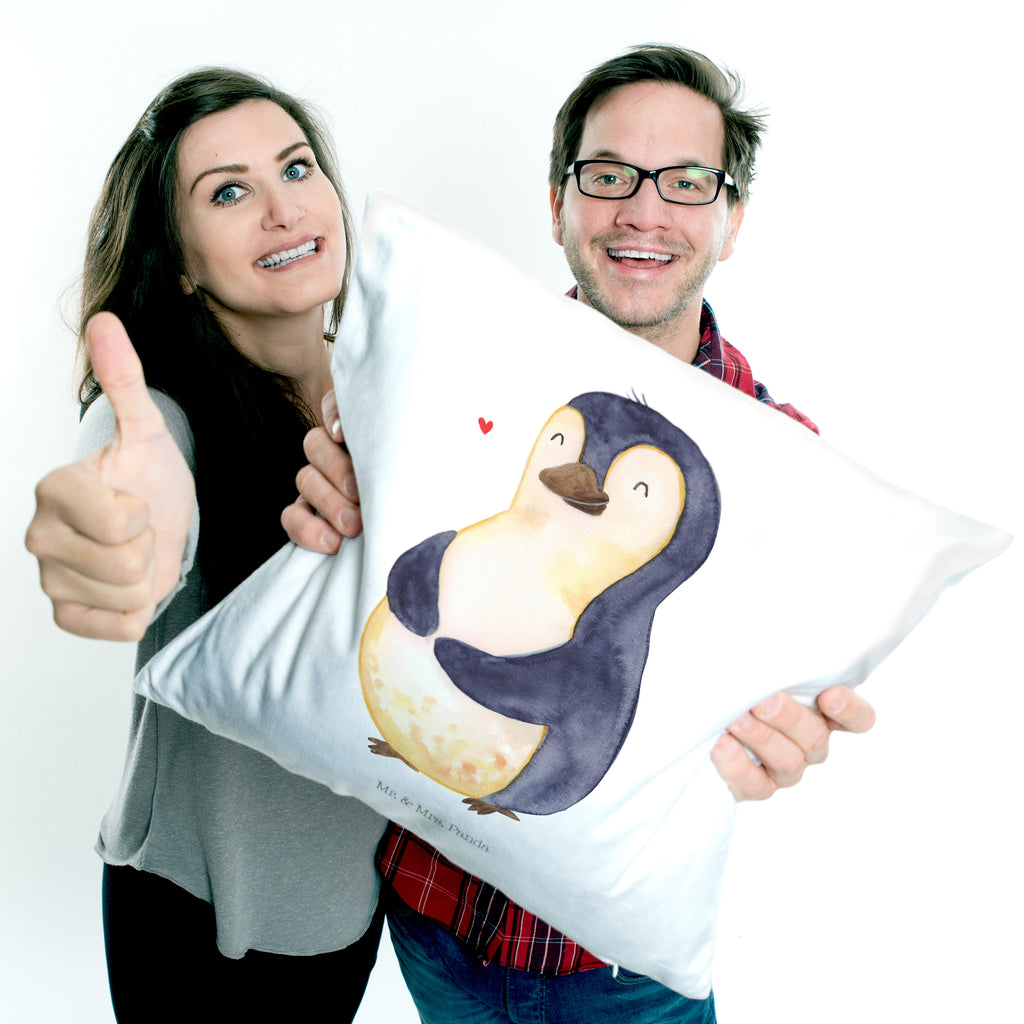 40x40 Kissen Pinguin Diät Kissenhülle, Kopfkissen, Sofakissen, Dekokissen, Motivkissen, Pinguin, Pinguine, Diät, Abnehmen, Abspecken, Gewicht, Motivation, Selbstliebe, Körperliebe, Selbstrespekt