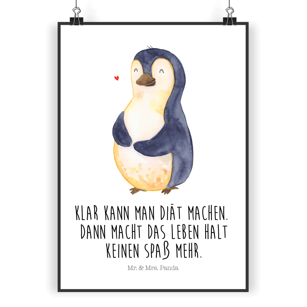 Poster Pinguin Diät Poster, Wandposter, Bild, Wanddeko, Küchenposter, Kinderposter, Wanddeko Bild, Raumdekoration, Wanddekoration, Handgemaltes Poster, Mr. & Mrs. Panda Poster, Designposter, Kunstdruck, Posterdruck, Pinguin, Pinguine, Diät, Abnehmen, Abspecken, Gewicht, Motivation, Selbstliebe, Körperliebe, Selbstrespekt