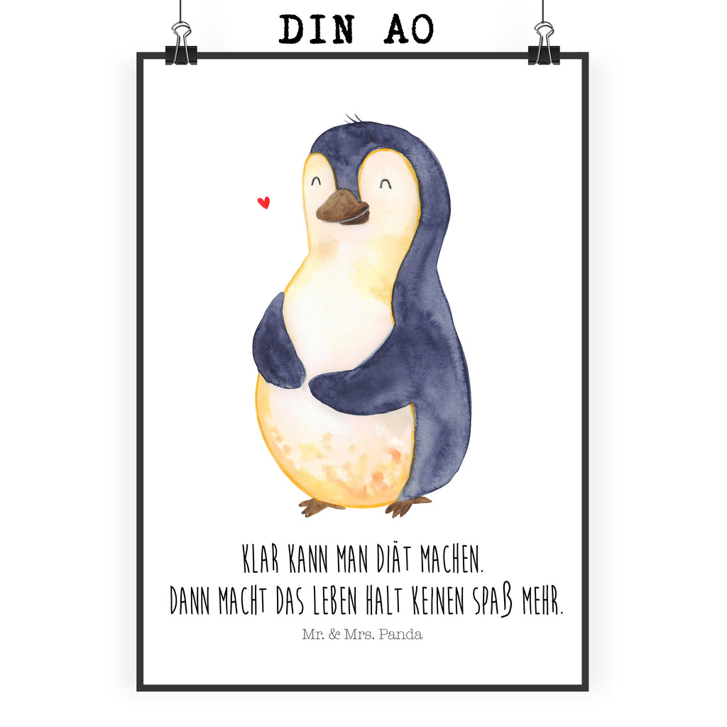 Poster Pinguin Diät Poster, Wandposter, Bild, Wanddeko, Küchenposter, Kinderposter, Wanddeko Bild, Raumdekoration, Wanddekoration, Handgemaltes Poster, Mr. & Mrs. Panda Poster, Designposter, Kunstdruck, Posterdruck, Pinguin, Pinguine, Diät, Abnehmen, Abspecken, Gewicht, Motivation, Selbstliebe, Körperliebe, Selbstrespekt