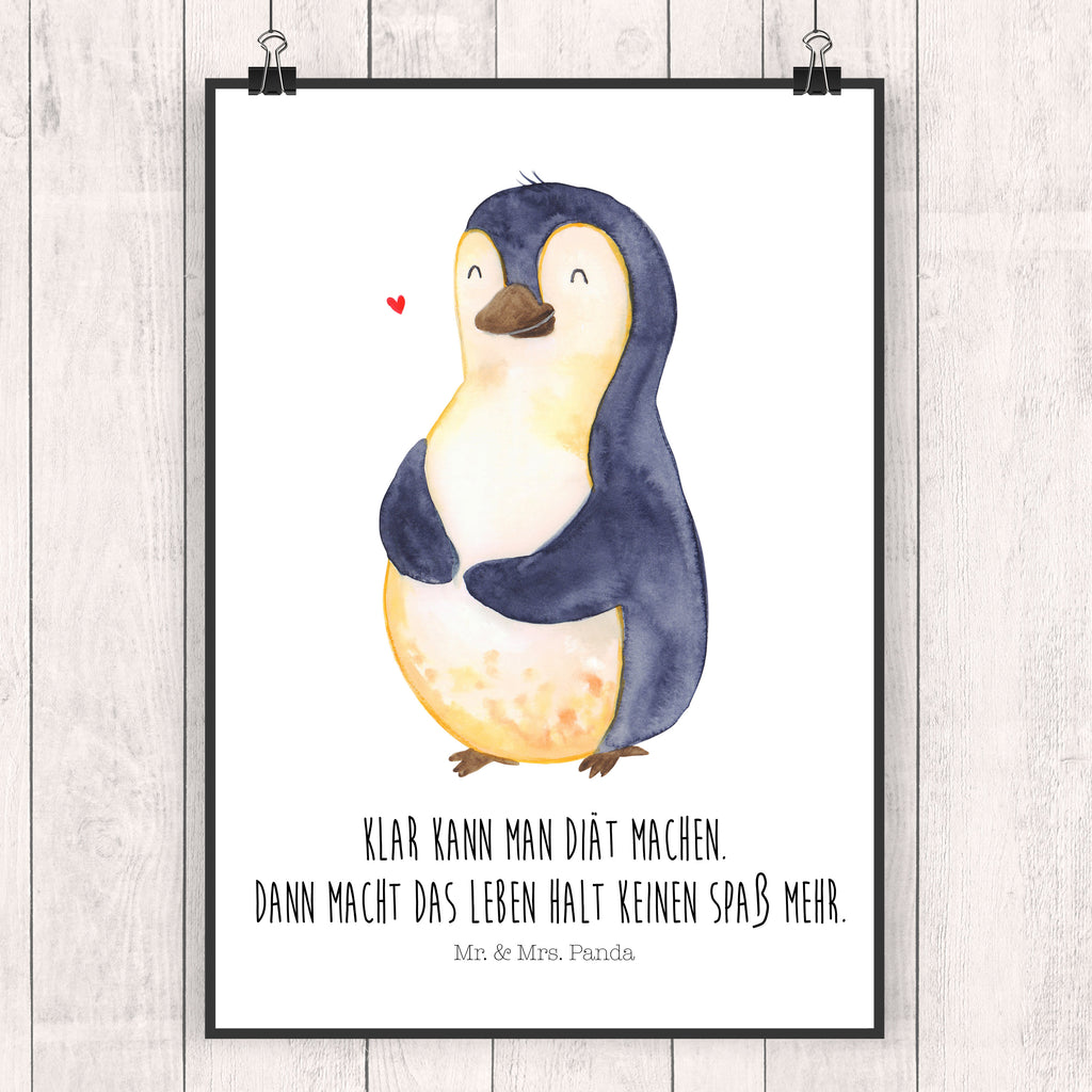 Poster Pinguin Diät Poster, Wandposter, Bild, Wanddeko, Küchenposter, Kinderposter, Wanddeko Bild, Raumdekoration, Wanddekoration, Handgemaltes Poster, Mr. & Mrs. Panda Poster, Designposter, Kunstdruck, Posterdruck, Pinguin, Pinguine, Diät, Abnehmen, Abspecken, Gewicht, Motivation, Selbstliebe, Körperliebe, Selbstrespekt