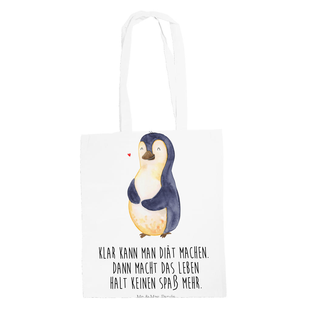 Tragetasche Pinguin Diät Beuteltasche, Beutel, Einkaufstasche, Jutebeutel, Stoffbeutel, Pinguin, Pinguine, Diät, Abnehmen, Abspecken, Gewicht, Motivation, Selbstliebe, Körperliebe, Selbstrespekt