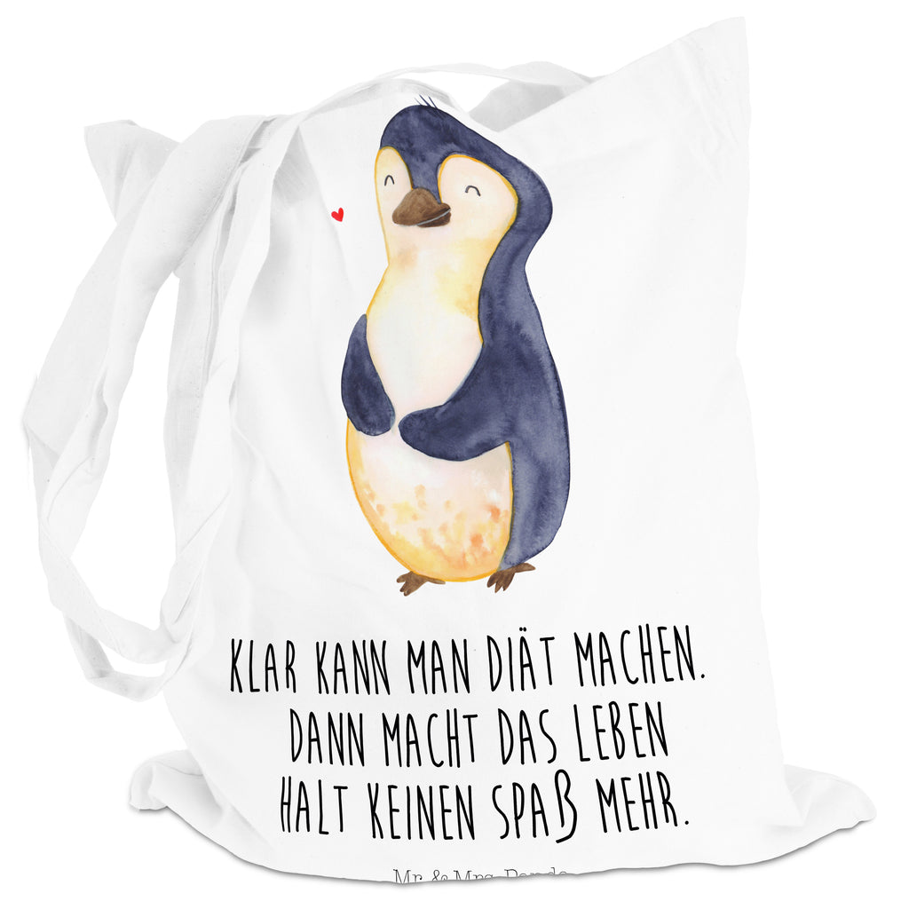 Tragetasche Pinguin Diät Beuteltasche, Beutel, Einkaufstasche, Jutebeutel, Stoffbeutel, Pinguin, Pinguine, Diät, Abnehmen, Abspecken, Gewicht, Motivation, Selbstliebe, Körperliebe, Selbstrespekt