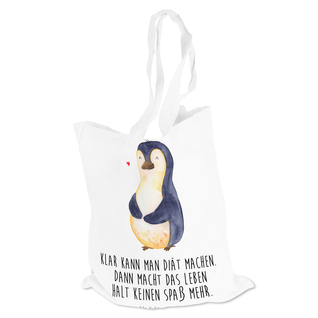 Tragetasche Pinguin Diät Beuteltasche, Beutel, Einkaufstasche, Jutebeutel, Stoffbeutel, Pinguin, Pinguine, Diät, Abnehmen, Abspecken, Gewicht, Motivation, Selbstliebe, Körperliebe, Selbstrespekt