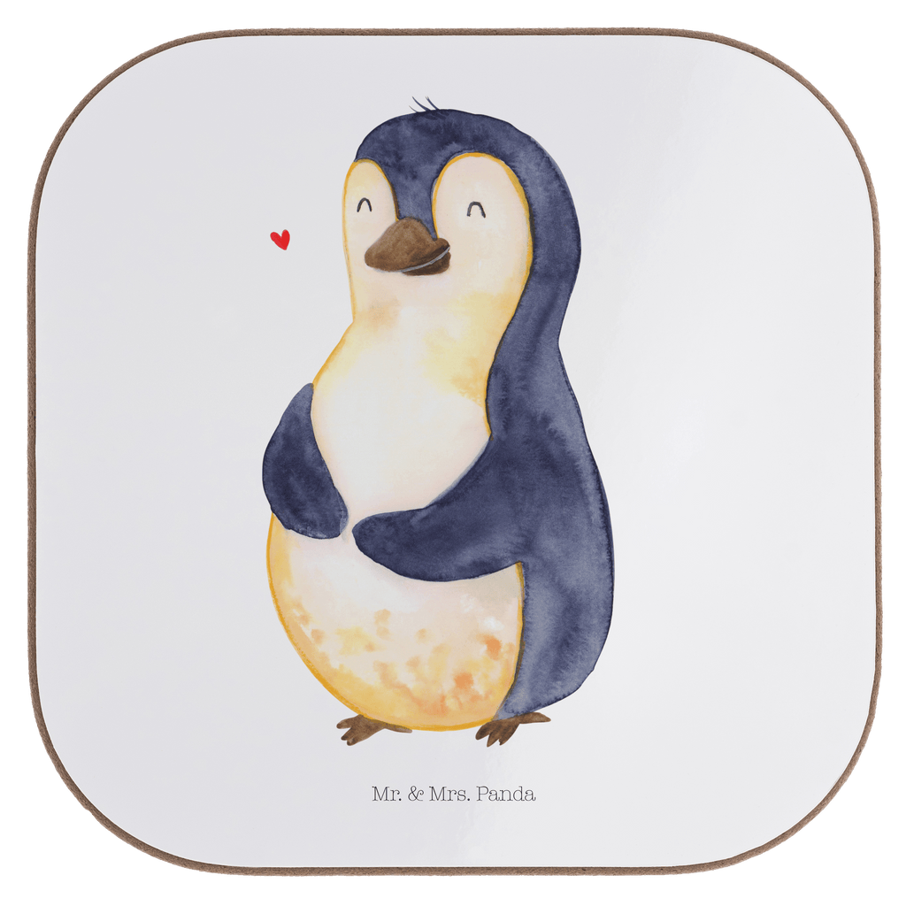 Quadratische Untersetzer Pinguin Diät Bierdeckel, Glasuntersetzer, Untersetzer Gläser, Getränkeuntersetzer, Pinguin, Pinguine, Diät, Abnehmen, Abspecken, Gewicht, Motivation, Selbstliebe, Körperliebe, Selbstrespekt