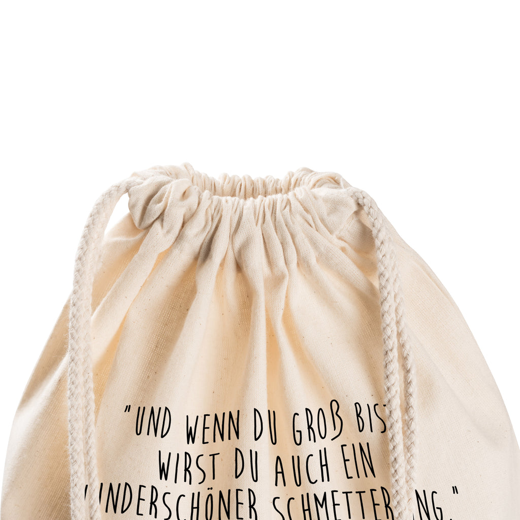 Sportbeutel Raupe & Schmetterling Turnbeutel, Beutel, Sporttasche, Tasche, Stoffbeutel, Tiermotive, Gute Laune, lustige Sprüche, Tiere, Raupe, Schmetterling, Zitronenfalter, Entwicklung, Erwachsen werden, Kokon, Hut, Hütchen, Schönheit, Aufwachsen