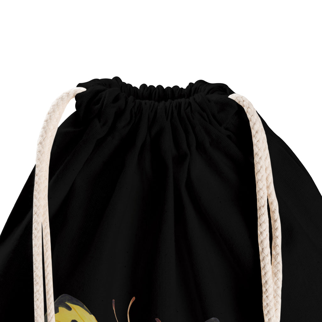 Sportbeutel Raupe & Schmetterling Turnbeutel, Beutel, Sporttasche, Tasche, Stoffbeutel, Tiermotive, Gute Laune, lustige Sprüche, Tiere, Raupe, Schmetterling, Zitronenfalter, Entwicklung, Erwachsen werden, Kokon, Hut, Hütchen, Schönheit, Aufwachsen