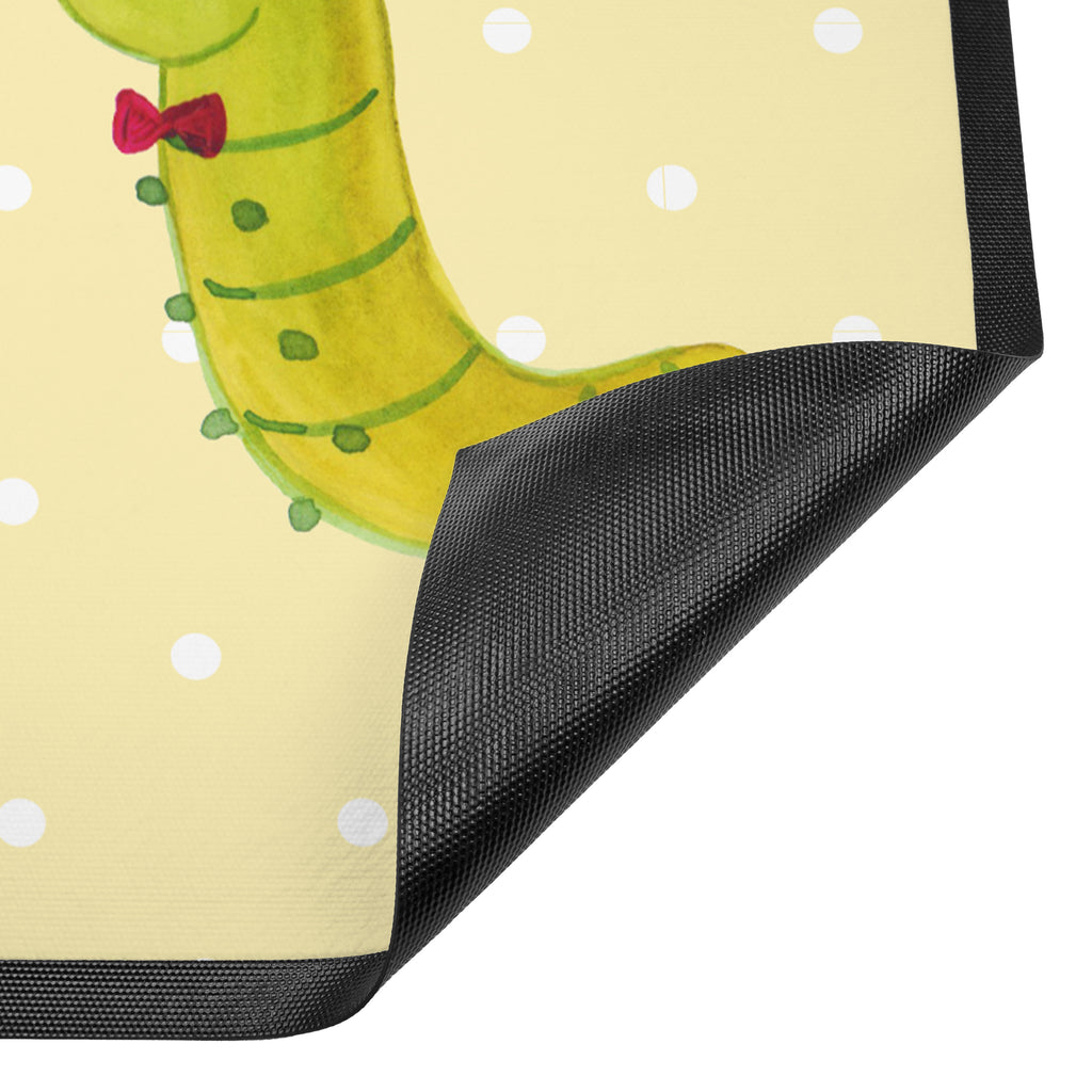 Fußmatte Raupe & Schmetterling Raupe, Schmetterling, Zitronenfalter, Entwicklung, Erwachsen werden, Kokon, Hut, Hütchen, Schönheit, Aufwachsen, Türvorleger, Schmutzmatte, Fußabtreter, Matte, Schmutzfänger, Fußabstreifer, Schmutzfangmatte, Türmatte, Motivfußmatte,  Haustürmatte, Vorleger  süße Tiermotive, gute Laune, lustige Sprüche, Tiere