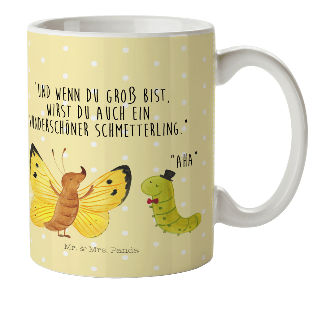 Kindertasse Raupe & Schmetterling Kunststoff Tasse, Kindergarten, Tasse, Trinkbecher, Camping Becher, Kaffeetasse, Kunststoffbecher, Kindergartenbecher, Outdoorgeschirr, Kunststoffgeschirr, Reisebecher, Reisetasse, Kinderbecher, Tiermotive, Gute Laune, lustige Sprüche, Tiere, Raupe, Schmetterling, Zitronenfalter, Entwicklung, Erwachsen werden, Kokon, Hut, Hütchen, Schönheit, Aufwachsen