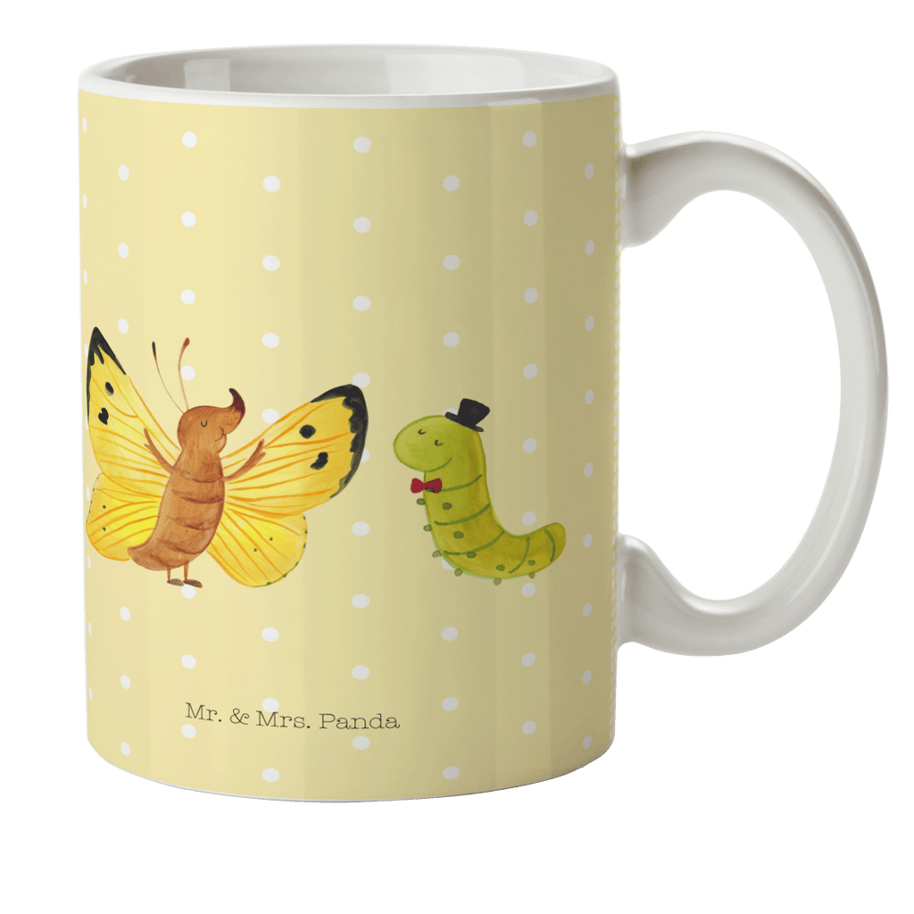 Kindertasse Raupe & Schmetterling Kunststoff Tasse, Kindergarten, Tasse, Trinkbecher, Camping Becher, Kaffeetasse, Kunststoffbecher, Kindergartenbecher, Outdoorgeschirr, Kunststoffgeschirr, Reisebecher, Reisetasse, Kinderbecher, Tiermotive, Gute Laune, lustige Sprüche, Tiere, Raupe, Schmetterling, Zitronenfalter, Entwicklung, Erwachsen werden, Kokon, Hut, Hütchen, Schönheit, Aufwachsen
