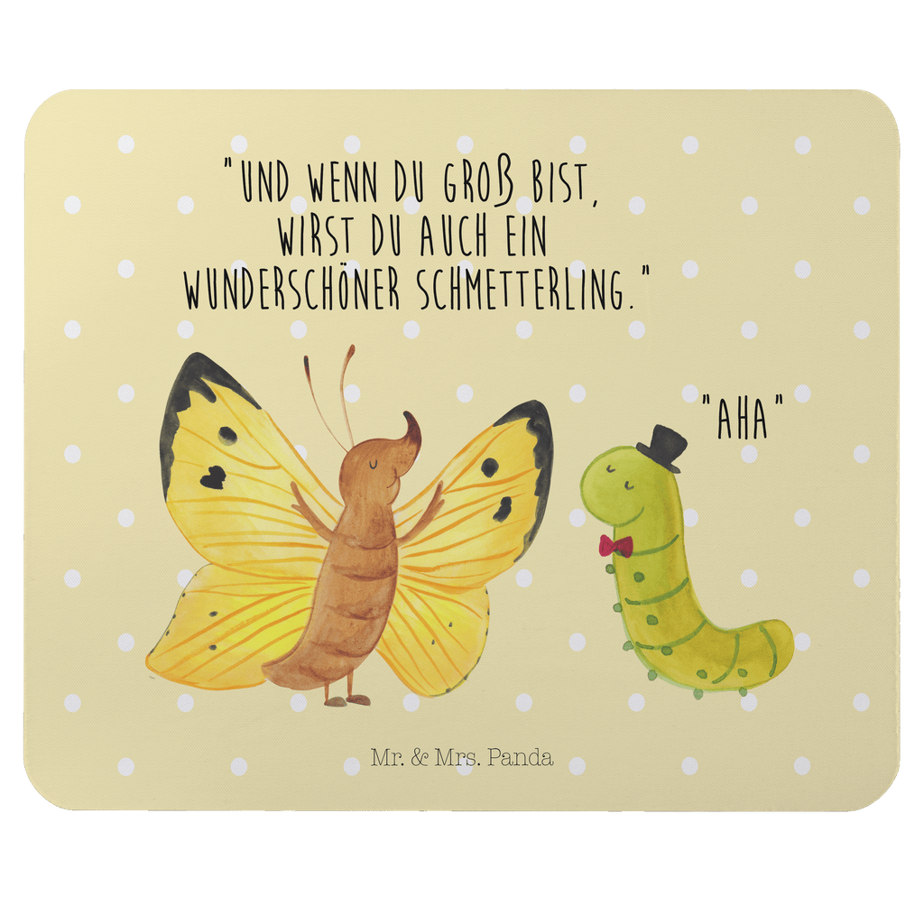 Mauspad Raupe & Schmetterling Mousepad, Computer zubehör, Büroausstattung, PC Zubehör, Arbeitszimmer, Mauspad, Einzigartiges Mauspad, Designer Mauspad, Tiermotive, Gute Laune, lustige Sprüche, Tiere, Raupe, Schmetterling, Zitronenfalter, Entwicklung, Erwachsen werden, Kokon, Hut, Hütchen, Schönheit, Aufwachsen