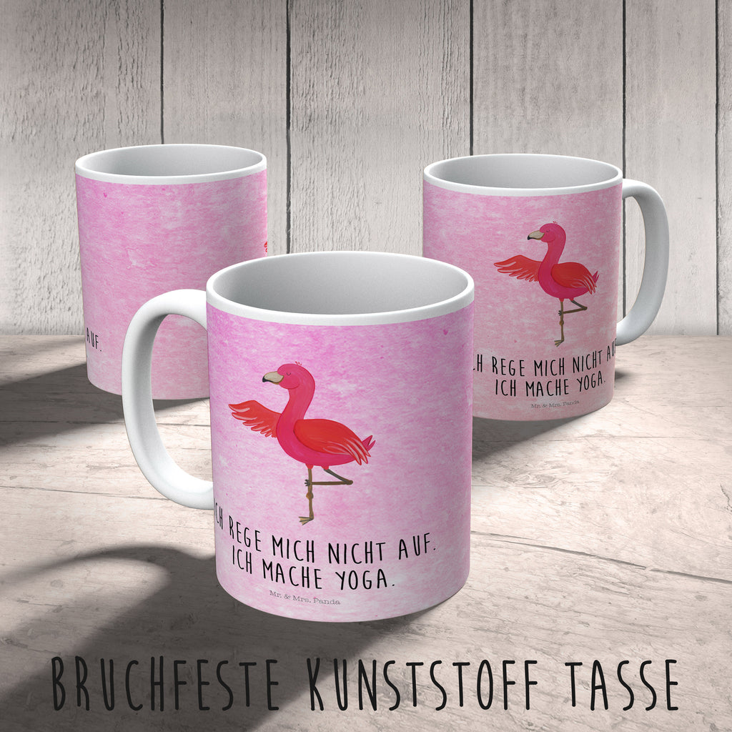 Kindertasse Flamingo Yoga Kunststoff Tasse, Kindergarten, Tasse, Trinkbecher, Camping Becher, Kaffeetasse, Kunststoffbecher, Kindergartenbecher, Outdoorgeschirr, Kunststoffgeschirr, Reisebecher, Reisetasse, Kinderbecher, Flamingo, Vogel, Yoga, Namaste, Achtsamkeit, Yoga-Übung, Entspannung, Ärger, Aufregen, Tiefenentspannung