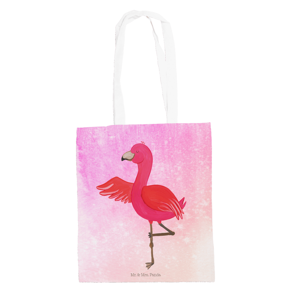 Tragetasche Flamingo Yoga Beuteltasche, Beutel, Einkaufstasche, Jutebeutel, Stoffbeutel, Flamingo, Vogel, Yoga, Namaste, Achtsamkeit, Yoga-Übung, Entspannung, Ärger, Aufregen, Tiefenentspannung