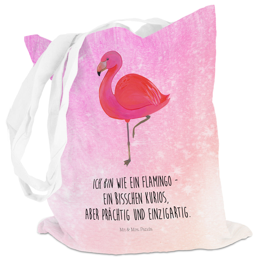 Tragetasche Flamingo classic Beuteltasche, Beutel, Einkaufstasche, Jutebeutel, Stoffbeutel, Flamingo, Einzigartig, Selbstliebe, Stolz, ich, für mich, Spruch, Freundin, Freundinnen, Außenseiter, Sohn, Tochter, Geschwister